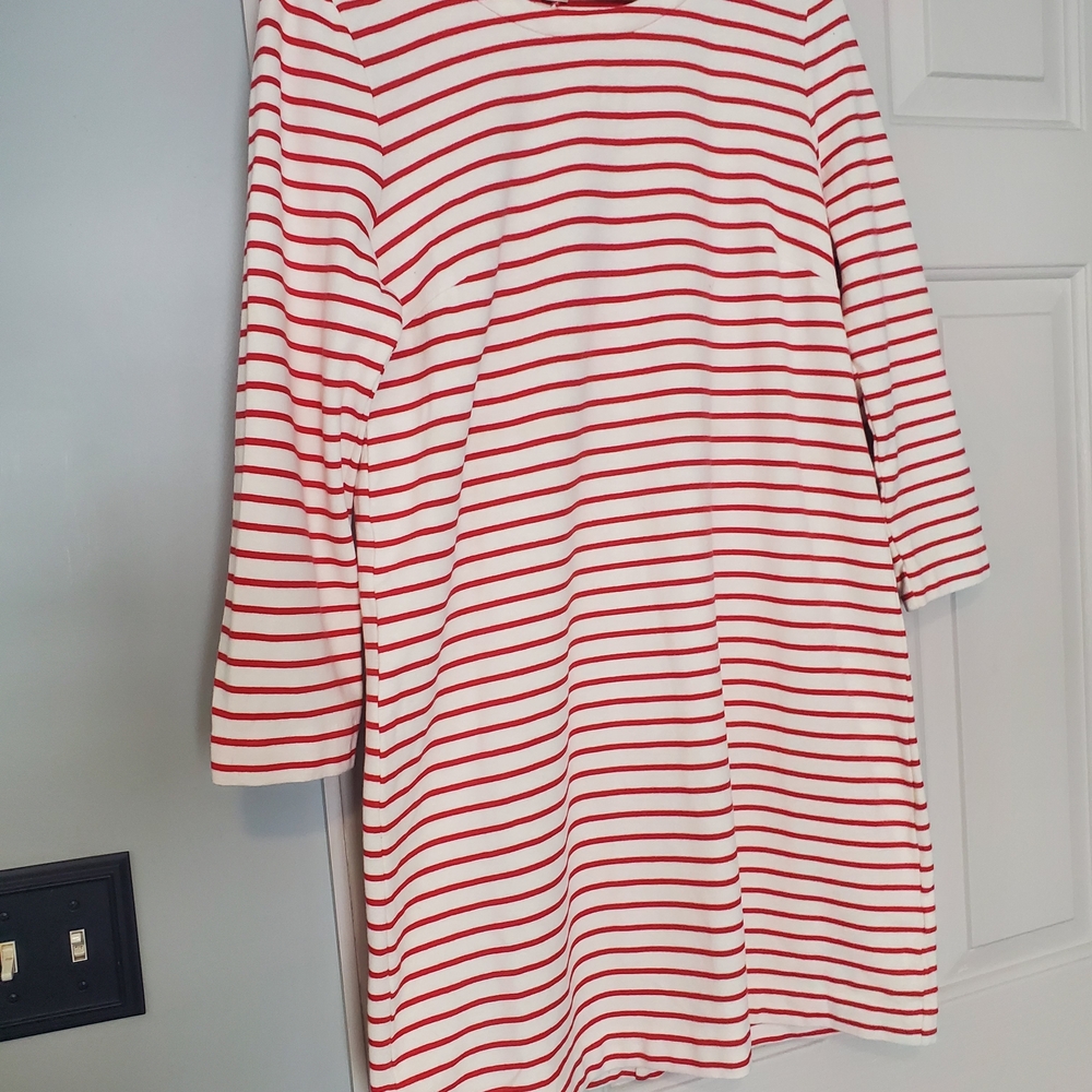 J. Crew Red and White Striped Top